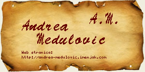 Andrea Medulović vizit kartica